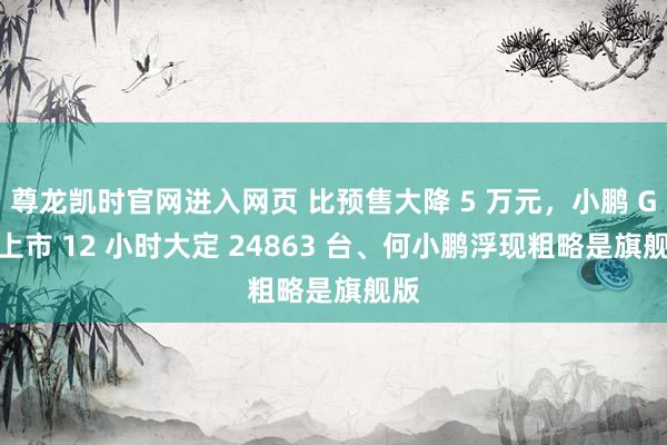 尊龙凯时官网进入网页 比预售大降 5 万元，小鹏 GX 上市 12 小时大定 24863 台、何小鹏浮现粗略是旗舰版