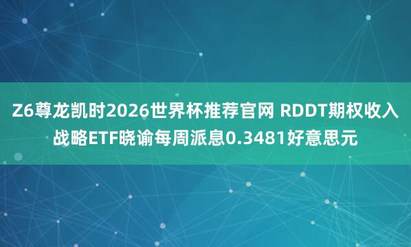 Z6尊龙凯时2026世界杯推荐官网 RDDT期权收入战略ETF晓谕每周派息0.3481好意思元