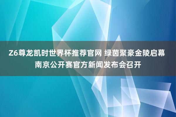 Z6尊龙凯时世界杯推荐官网 绿茵聚豪金陵启幕 南京公开赛官方新闻发布会召开