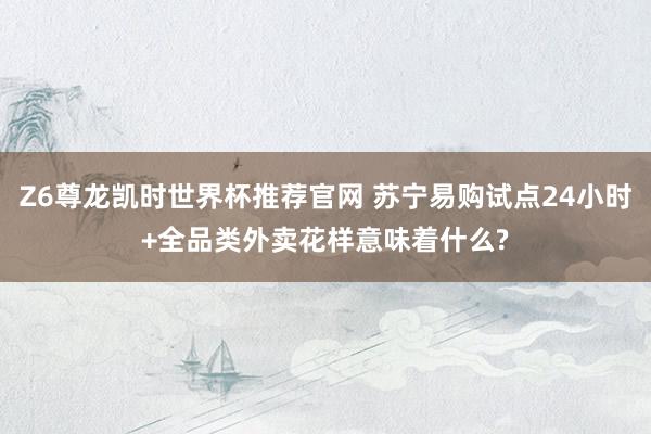 Z6尊龙凯时世界杯推荐官网 苏宁易购试点24小时+全品类外卖花样意味着什么?