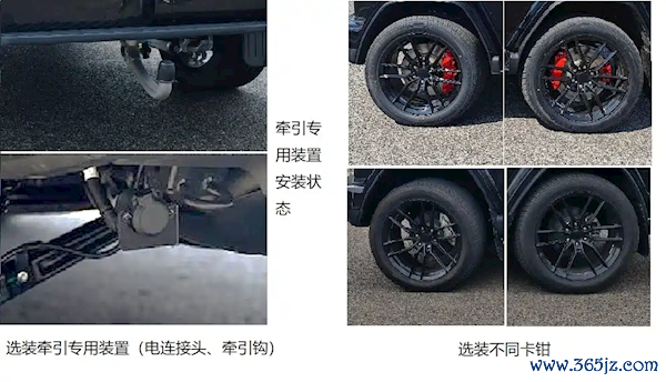 20万的国产大G！北京81计谋方盒子讲述图公布：305mm大宽胎、22寸轮圈