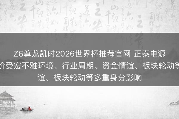 Z6尊龙凯时2026世界杯推荐官网 正泰电源：二级市集股价受宏不雅环境、行业周期、资金情谊、板块轮动等多重身分影响