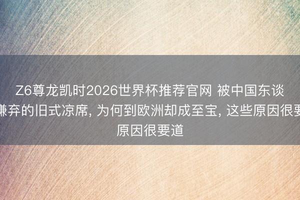 Z6尊龙凯时2026世界杯推荐官网 被中国东谈主嫌弃的旧式凉席， 为何到欧洲却成至宝， 这些原因很要道