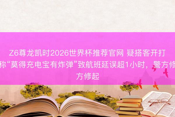Z6尊龙凯时2026世界杯推荐官网 疑搭客开打趣称“莫得充电宝有炸弹”致航班延误超1小时，警方修起