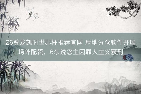 Z6尊龙凯时世界杯推荐官网 斥地分仓软件开展场外配资,6东说念主因罪人主义获刑